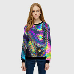 Свитшот женский Абстракция переливы, цвет: 3D-черный — фото 2