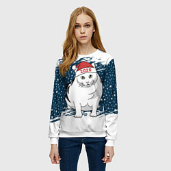 Свитшот женский Кот Бендер - 2026, цвет: 3D-белый — фото 2