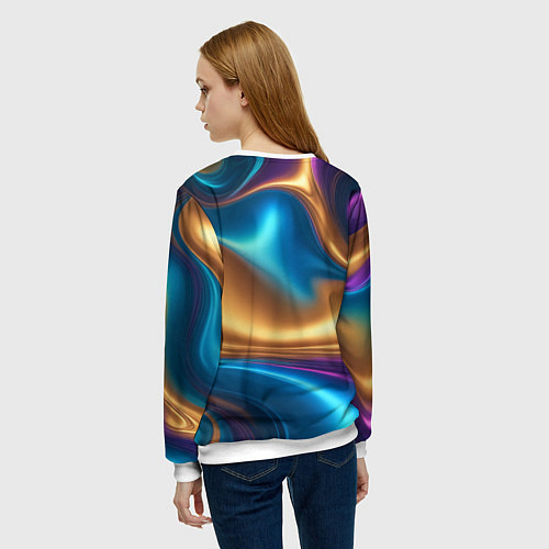 Женский свитшот Сплавы разноцветные / 3D-Белый – фото 4