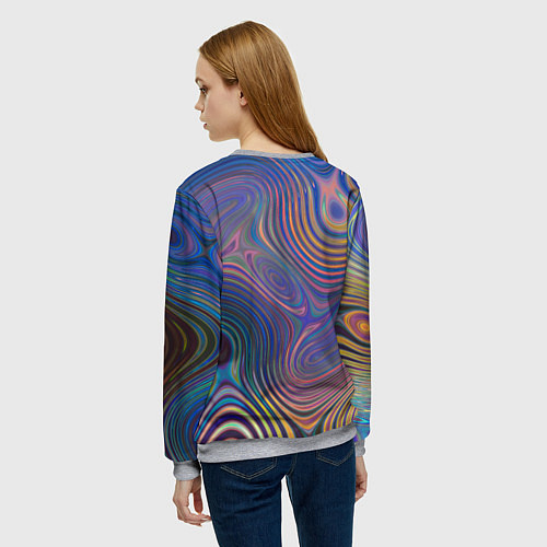 Женский свитшот Абстрактная рябь / 3D-Меланж – фото 4
