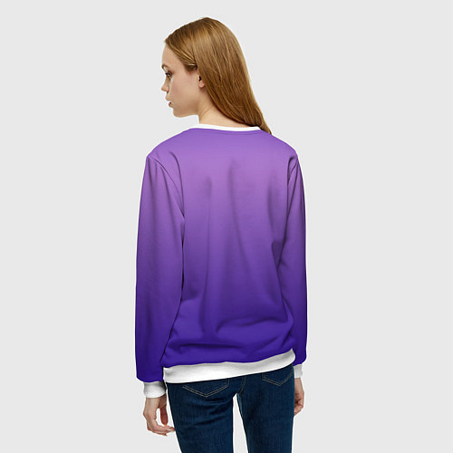 Женский свитшот The color is purple / 3D-Белый – фото 4
