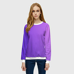 Свитшот женский The color is purple, цвет: 3D-белый — фото 2