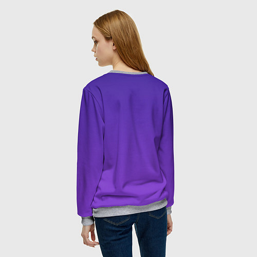 Женский свитшот The color is purple / 3D-Меланж – фото 4