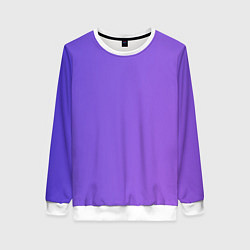 Свитшот женский Color purple gradient, цвет: 3D-белый
