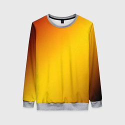 Свитшот женский Color yellow red gradient, цвет: 3D-меланж