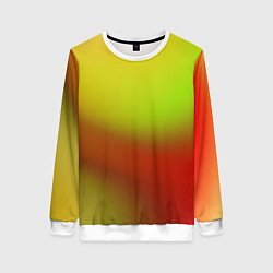 Свитшот женский Color multicolored gradient, цвет: 3D-белый