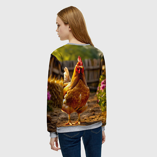 Женский свитшот Золотой хранитель двора / 3D-Меланж – фото 4