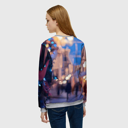 Женский свитшот Милая лошадка символ 2026 / 3D-Меланж – фото 4