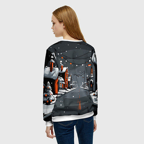 Женский свитшот Новогодняя лошадка 2026 год / 3D-Белый – фото 4