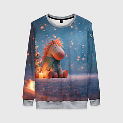 Свитшот женский Игрушечная лошадка 2026, цвет: 3D-меланж