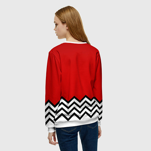 Женский свитшот Ювентус полосы спорт / 3D-Белый – фото 4