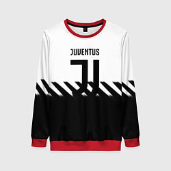 Свитшот женский Ювентус полосы геометрия линии, цвет: 3D-красный