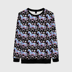 Женский свитшот Новогодние лошади y2k