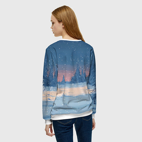 Женский свитшот Строгай лошадь / 3D-Белый – фото 4