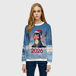 Свитшот женский Строгай лошадь, цвет: 3D-белый — фото 2