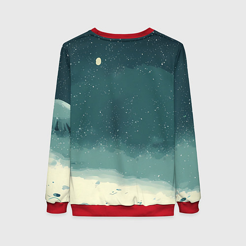 Женский свитшот Забавная мем - лошадка / 3D-Красный – фото 2