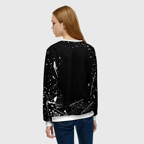 Женский свитшот Челси белые краски всплеск / 3D-Белый – фото 4