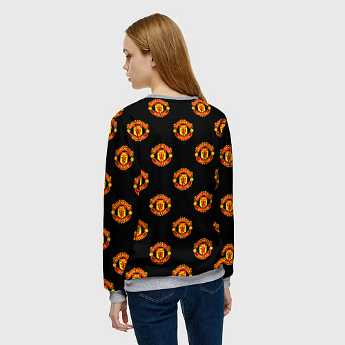 Женский свитшот Manchester United Pattern / 3D-Меланж – фото 4