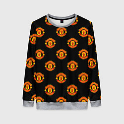 Свитшот женский Manchester United Pattern, цвет: 3D-меланж