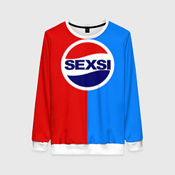 Свитшот женский Sexsi Pepsi, цвет: 3D-белый