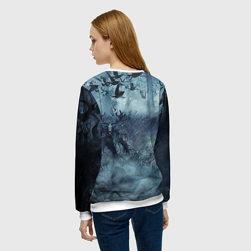 Женский свитшот Амулет Ведьмака / 3D-Белый – фото 4