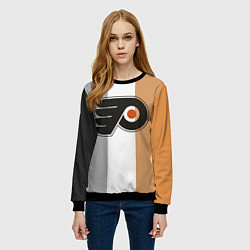 Свитшот женский Philadelphia Flyers, цвет: 3D-черный — фото 2