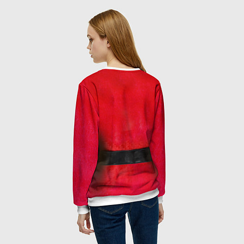 Женский свитшот Дед мороз / 3D-Белый – фото 4