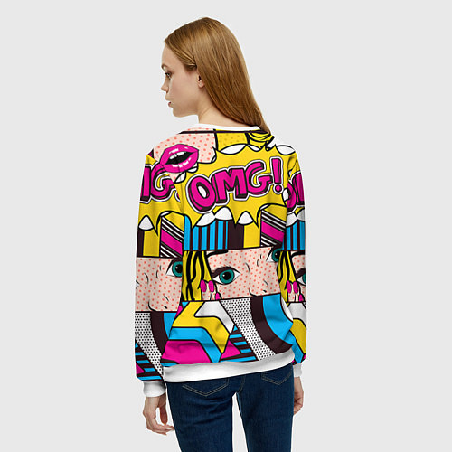 Женский свитшот POP ART / 3D-Белый – фото 4