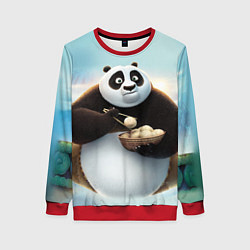 Свитшот женский Кунг фу панда, цвет: 3D-красный