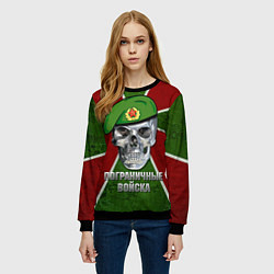 Свитшот женский Череп: Пограничные войска, цвет: 3D-черный — фото 2