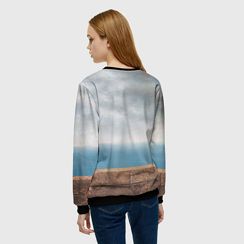 Женский свитшот Сын человеческий / 3D-Черный – фото 4