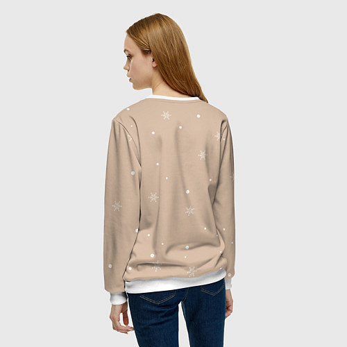 Женский свитшот Пингвин с шариком / 3D-Белый – фото 4