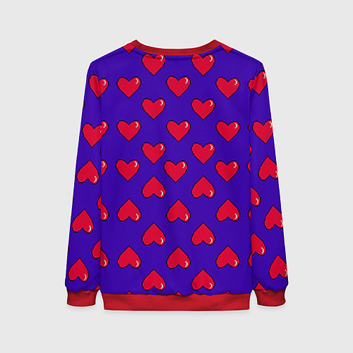 Женский свитшот Hearts Pattern / 3D-Красный – фото 2