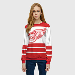 Свитшот женский Detroit Red Wings, цвет: 3D-красный — фото 2