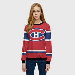 Свитшот женский Montreal Canadiens, цвет: 3D-черный — фото 2