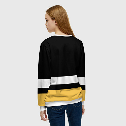 Женский свитшот Pittsburgh Penguins: Black / 3D-Белый – фото 4