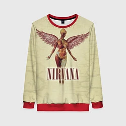 Свитшот женский Nirvana Angel, цвет: 3D-красный