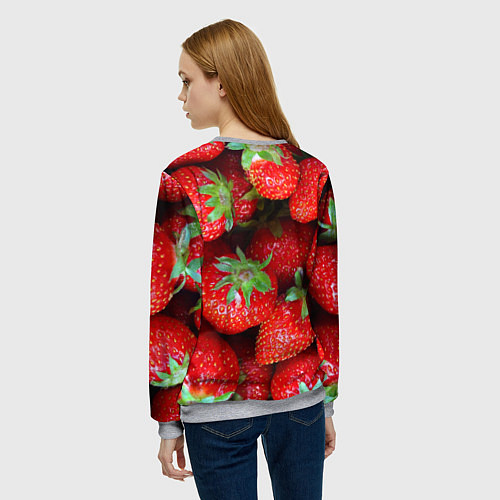 Женский свитшот Клубничная / 3D-Меланж – фото 4