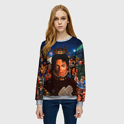 Свитшот женский Michael Jackson: Pop King, цвет: 3D-меланж — фото 2