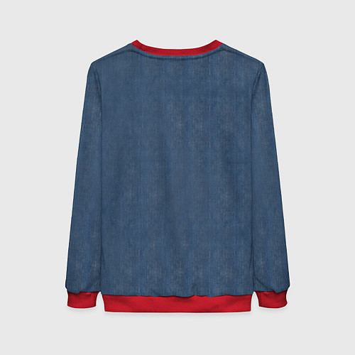 Женский свитшот Джинсовка / 3D-Красный – фото 2