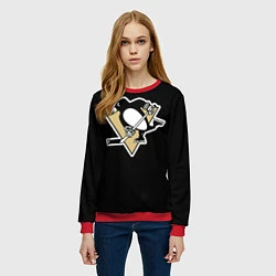 Свитшот женский Pittsburgh Penguins: Crosby, цвет: 3D-красный — фото 2