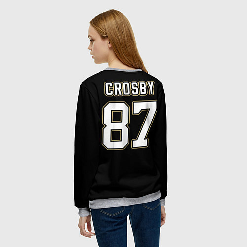 Женский свитшот Pittsburgh Penguins: Crosby / 3D-Меланж – фото 4