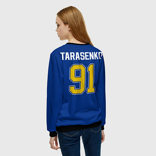 Женский свитшот St Louis Blues: Tarasenko 91 / 3D-Черный – фото 4