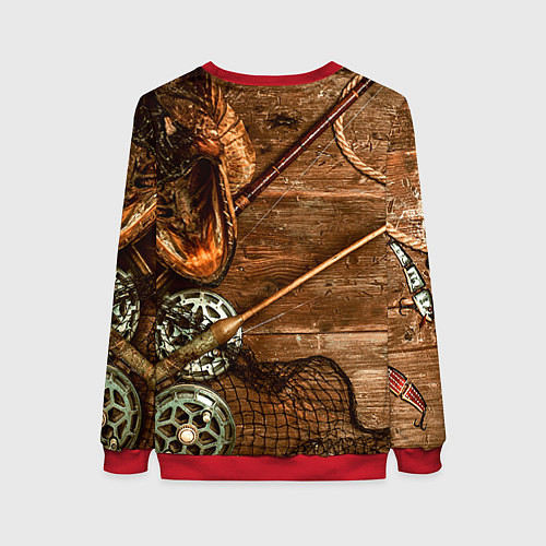 Женский свитшот Рыбацкий стол / 3D-Красный – фото 2