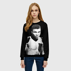 Свитшот женский Muhammad Ali, цвет: 3D-черный — фото 2