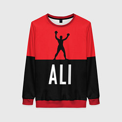 Свитшот женский Ali Boxing, цвет: 3D-красный