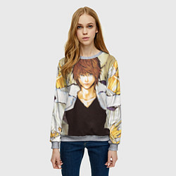 Свитшот женский Тетрадь смерти, цвет: 3D-меланж — фото 2