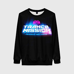 Свитшот женский Trancemission: Trance we love, цвет: 3D-черный