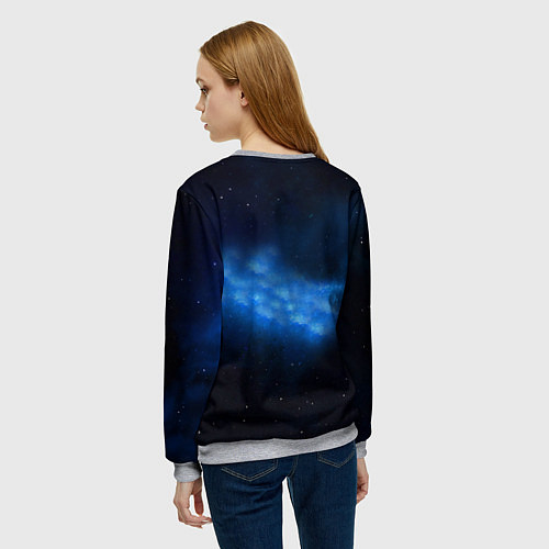 Женский свитшот Pirate Station: Blue Space / 3D-Меланж – фото 4