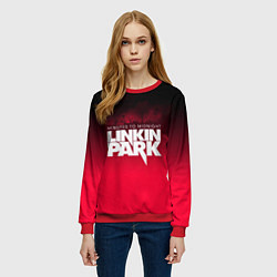 Свитшот женский Linkin Park: Minutes to midnight, цвет: 3D-красный — фото 2